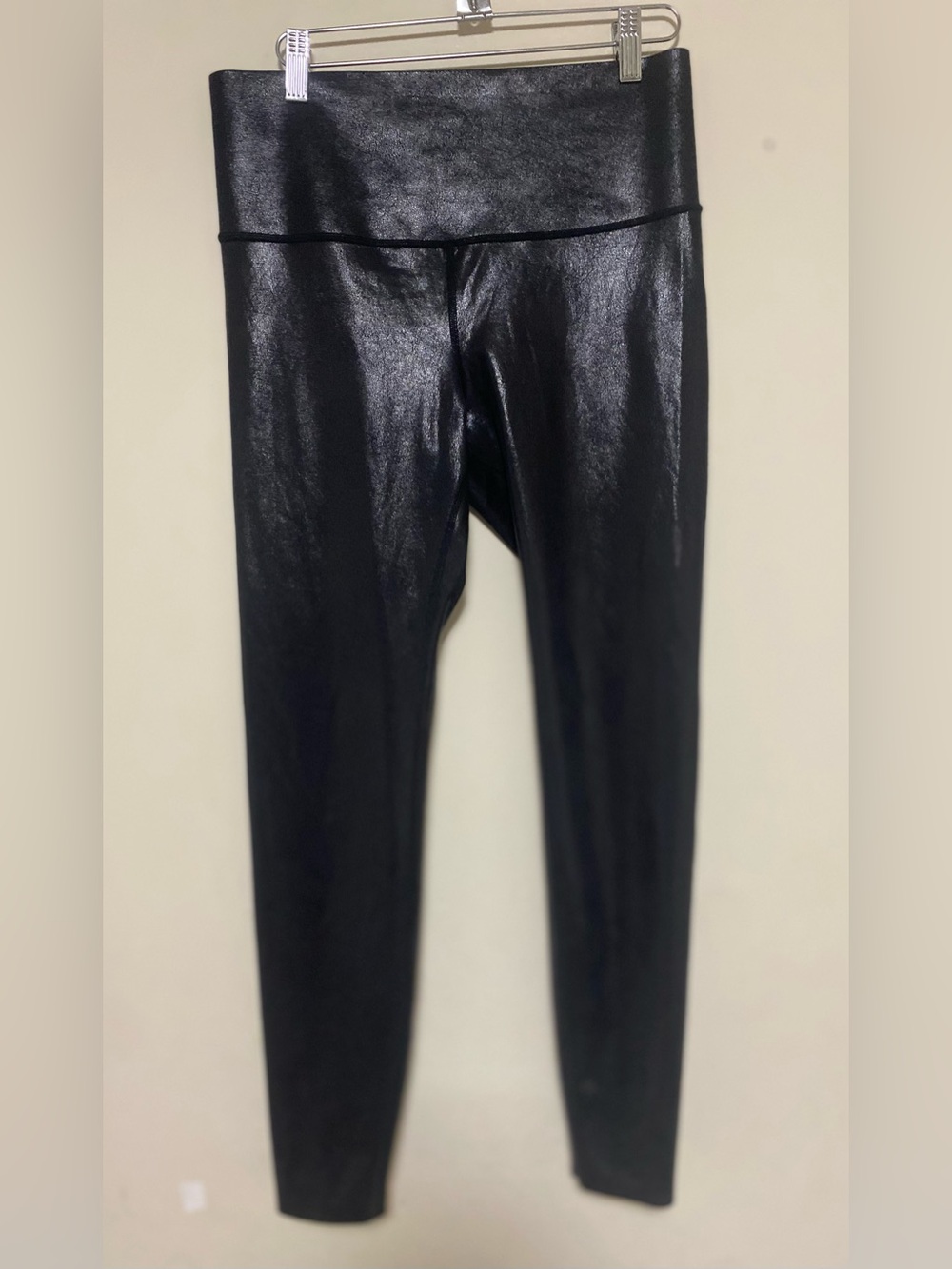 knix Black High-Rise Faux Leather Leggings